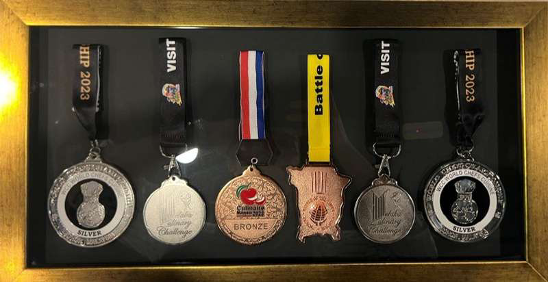 Culinary competition medals